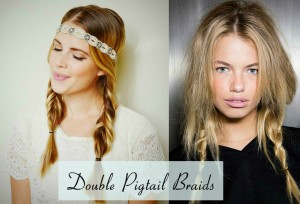 double pigtail braids